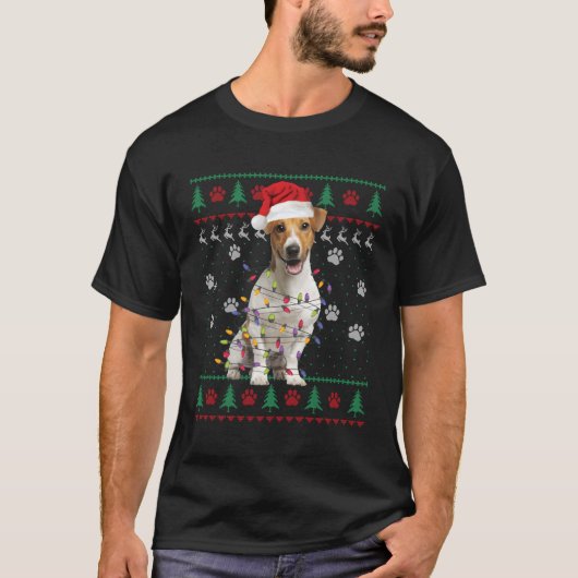 Jack Russell Terrier Vilain Sweat de Noël Chiot (Devant)