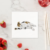 Jack Russell Terrier vredig slapend Servetten (Insitu)