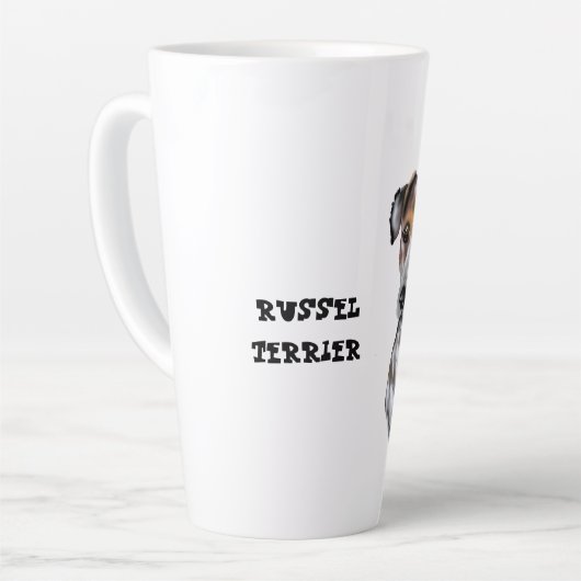 Jack Russell Terrier White Latte Mok (Linkerhoek)