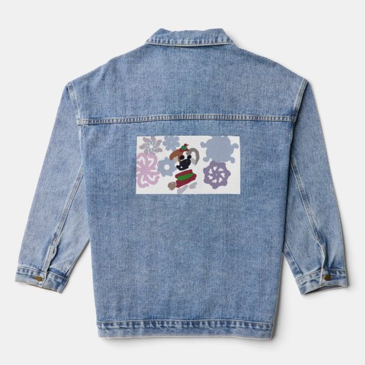Jack Russell Terrier Winter Denim Jacket (Achterkant)