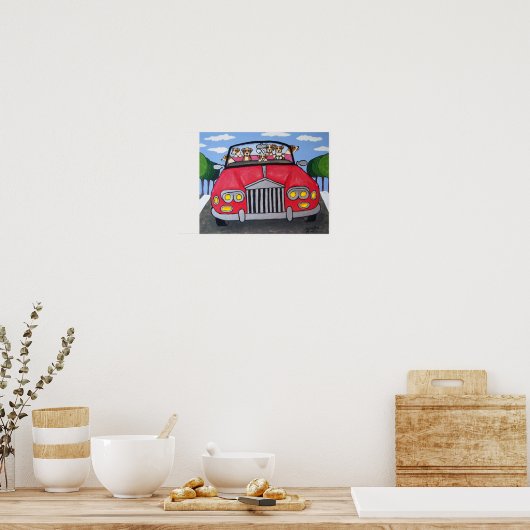 Jack Russell Terriers Joy Ride Poster (Keuken)