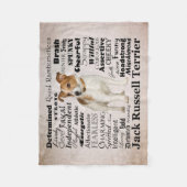 Jack Russell Traits Fleece Blanket (Voorkant)