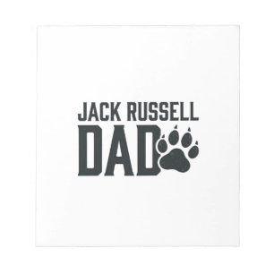 Jack Russell Vader Vintage Paw Print Shirt Ontwerp Notitieblok