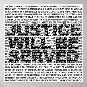 Jack Smith Anti Trump Aanklacht Politiek citaat P Poster