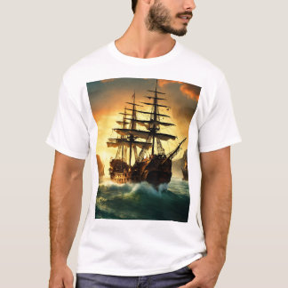Jack Sparrow boot Varen in de Gouden Horizon T-shirt