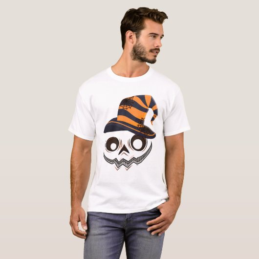 Jack The Lantern Witch Pet Spider Web Halloween T-shirt (Voorkant volledig)