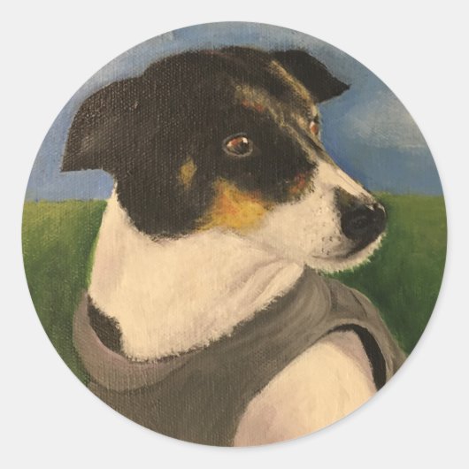 Jack the Nice Dog Ronde Sticker (Voorkant)
