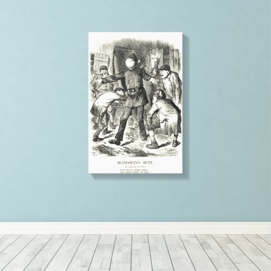 Jack the Ripper - Blind Man's Buff, 1888 Canvas Afdruk (Insitu (Houten vloer))