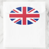 Jack van de Britse Unie Ovale Sticker (Tas)