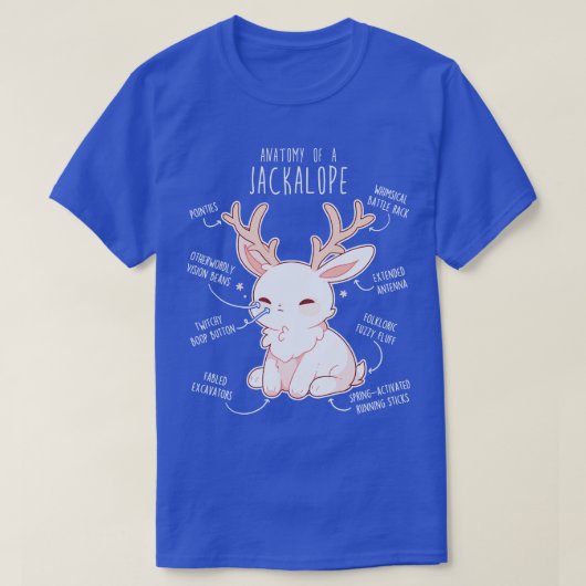 Jackalope Anatomie T-shirt (Design voorkant)