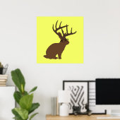 jackalope avec affiche de lunettes (Bureau à domicile)