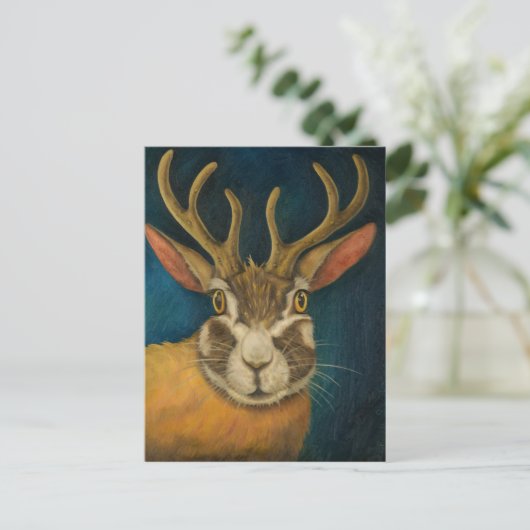 Jackalope Briefkaart (Staand voorkant)