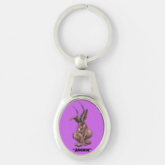 Jackalope "Jackie" Cryptid Sleutelhanger (Voorkant)