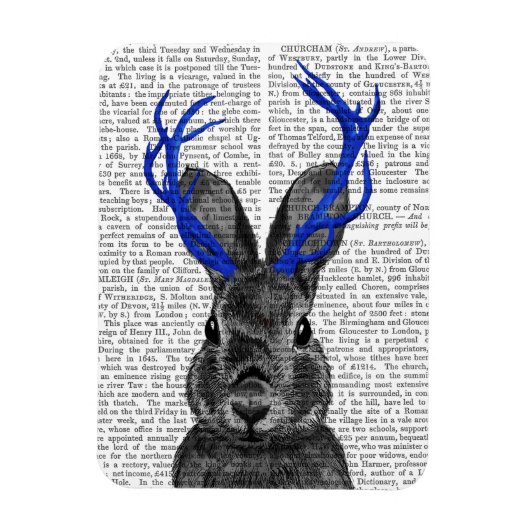 Jackalope met Blue Antlers Magneet (Verticaal)