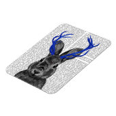 Jackalope met Blue Antlers Magneet (Linkerzijde)