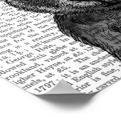 Jackalope met Blue Antlers Poster (Hoek)