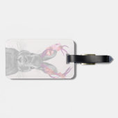 Jackalope met roze Antlers 2 Bagagelabel (Achterkant horizontaal)