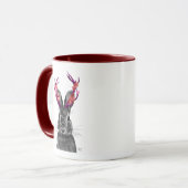 Jackalope met roze Antlers 2 Mok (Voorkant links)
