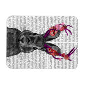 Jackalope met roze Antlers Magneet (Horizontaal)