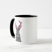 Jackalope met roze Antlers Mok (Voorkant links)