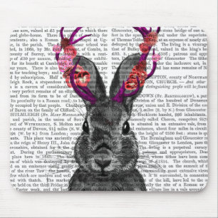 Jackalope met roze Antlers Muismat