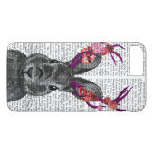 Jackalope met Roze Geweien Case-Mate iPhone Case (Achterkant (Horizontaal))