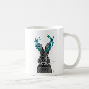 Jackalope met Turquoise Antlers Koffiemok