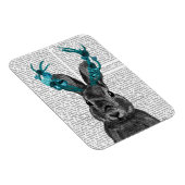 Jackalope met Turquoise Antlers Magneet (Rechterzijde)