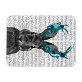 Jackalope met Turquoise Antlers Magneet (Horizontaal)