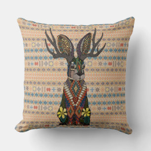 Jackalope Oregon bord Tan Kussen