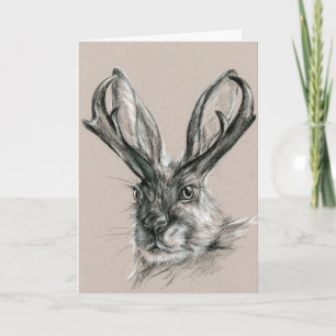 Jackalope Personalized Birthday Kaart