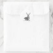 Jackalope Ronde Sticker (Tas)
