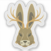 Jackalope, Vinyl Sticker (Devant)