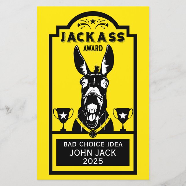 Jackass Award (Voorkant)