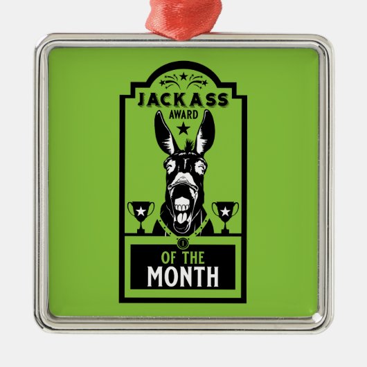 Jackass Award Metalen Ornament (Voorkant)