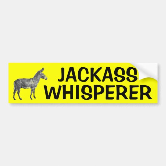 JACKASS WHISPERER BUMPERSTICKER (Voorkant)
