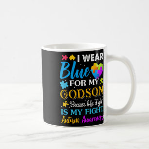 Jackchel Art Ik Draag blauw voor mijn Godson Autis Koffiemok