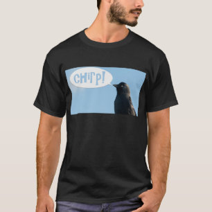 Jackdaw (Corvus monedula) zegt chirp. T-shirt