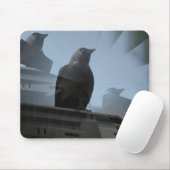 Jackdaw vogel Mousepad Muismat (Met muis)