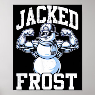 Jacked Frost Spierbundel Sneeuwman Vintage Gym Poster