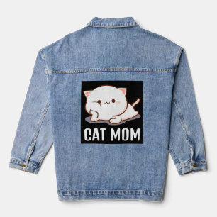 JACKET DENIM CUTE CAT MOM