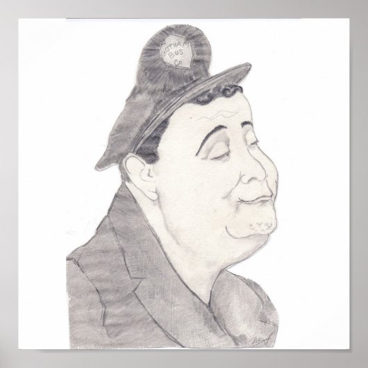 Jackie Gleason Caricature Poster (Voorkant)