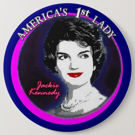 Jackie Kennedy: Amerika's First Lady Ronde Button 6,0 Cm (Voorkant)