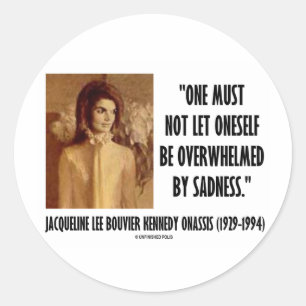 Jackie Kennedy Portret laat zich niet vermaken Ronde Sticker