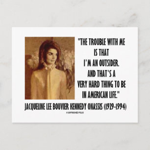 Jackie Kennedy portretproblemen met mij buitenstaa Briefkaart