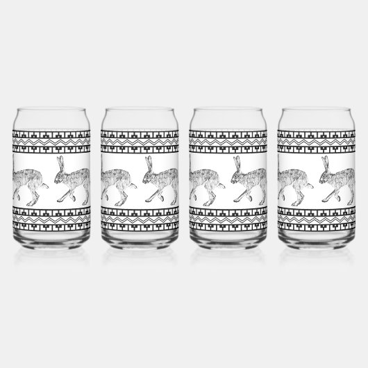 Jacklapin Sud-Ouest noir et blanc Géométrique (Gauche)