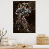 JACKLEG DRILLING DOOR MINER POSTER (Keuken)