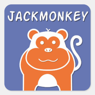 JackMonkey   Jaar van de Aap 2016 Vierkante Sticker