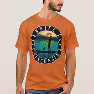 Jacknife Lake Wisconsin Paddleboarding T-shirt