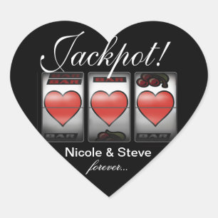 Jackpot Hearts We doen het in Vegas Hart Sticker